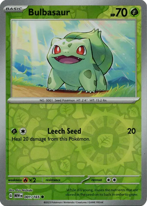 Scarlet & Violet 151 Reverse Holo Bulbasaur