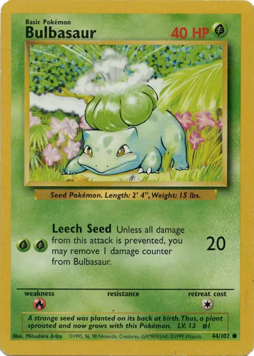 Wizards base set Bulbasaur