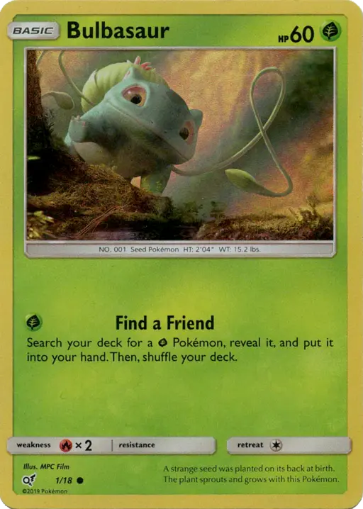 Detective Pikachu Holo Bulbasaur