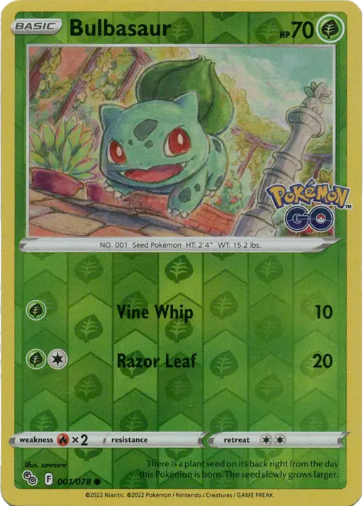 Pokemon Go Reverse Holo Bulbasaur